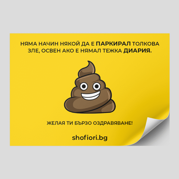 mockup-diarrhea Паркинг стикери 40бр. - Image 1